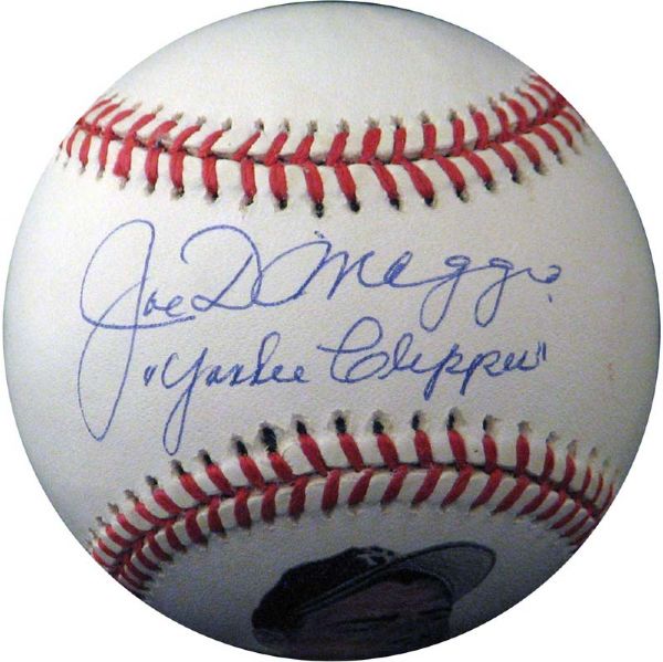 Joe DiMaggio Single-Signed Portrait Ball 