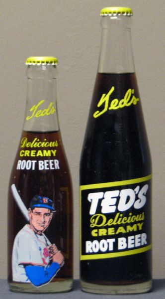 1960s Teds Creamy Root Beer Unopened Bottle Group of (2) 