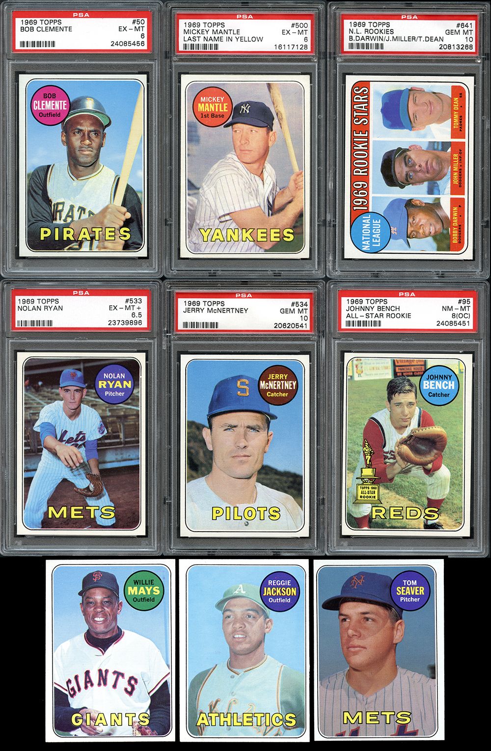 Lot Detail - 1969 Topps Baseball Complete Set With PSA Graded