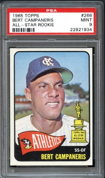 1965 Topps #266 Bert Campaneris PSA 9 MINT