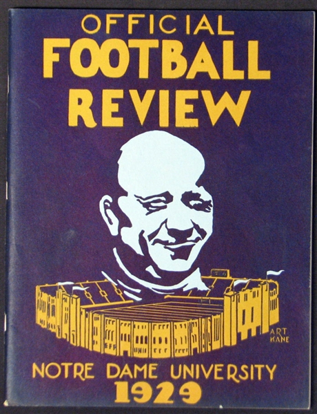 1929 Notre Dame University Official Football Review 