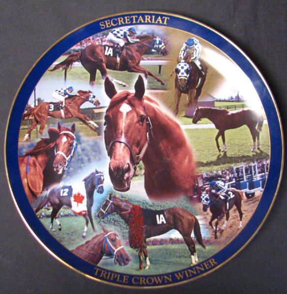 Secretariat Triple Crown Winner Danbury Mint Porcelain Plate 