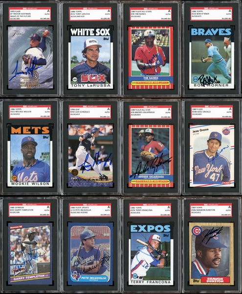 1980s-90s Baseball Autographed Card Lot of (80) All SGC AUTHENTIC with Stars