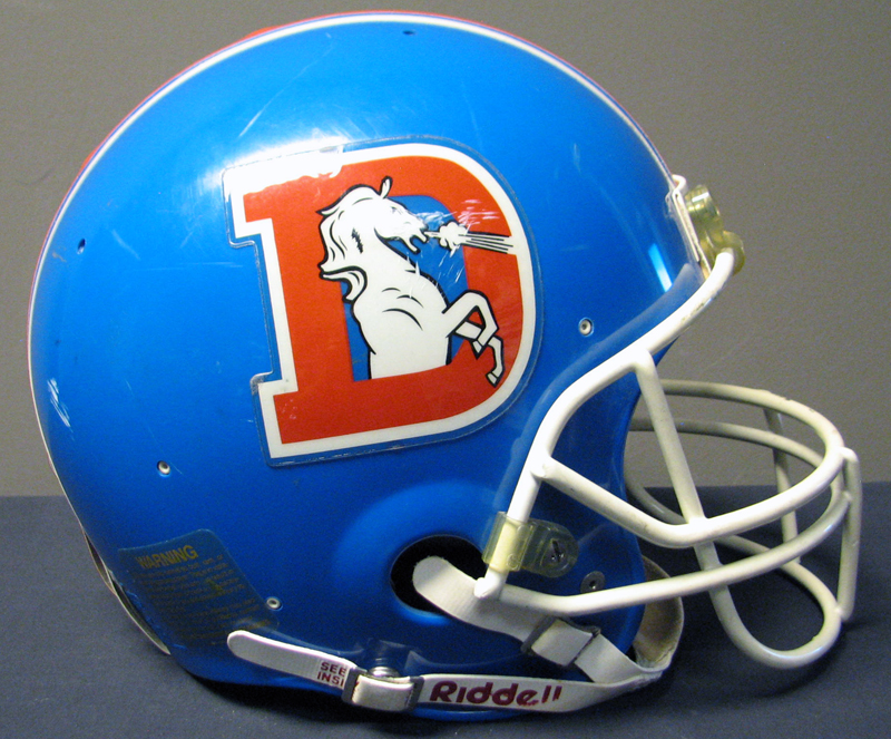 1986 John Elway Game Worn Denver Broncos Helmet. Football, Lot #82359