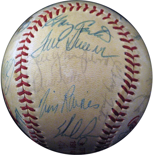 1981 Official All Star Game Baseball with (30) Signatures with HOFers Featuring Carter and Seaver