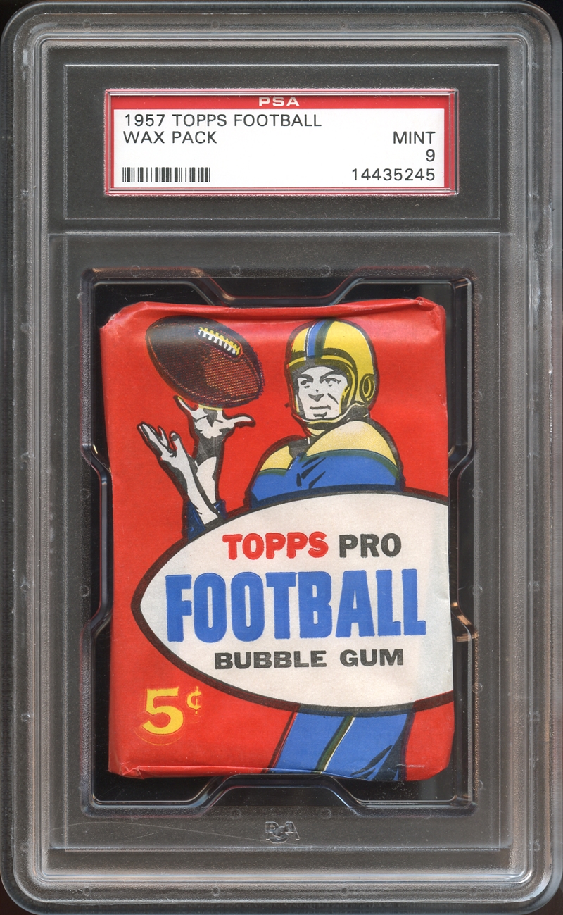 Lot Detail - 1957 Topps Football Unopened 5 Cent Wax Pack ...