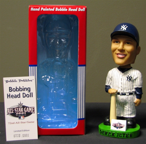 2001 Derek Jeter Bobble Dobble Bobbing Head Doll From All Star Game 772/2001