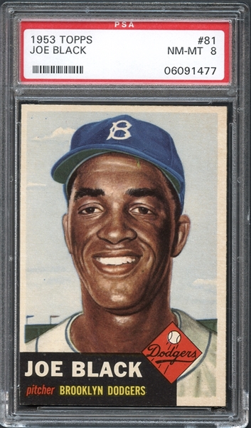 1953 Topps #81 Joe Black PSA 8 NM/MT