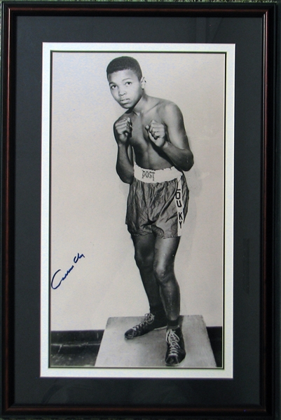 Cassius Clay Signed 11x20 Photograph