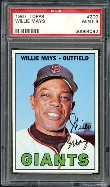 1967 Topps #200 Willie Mays PSA 9 MINT