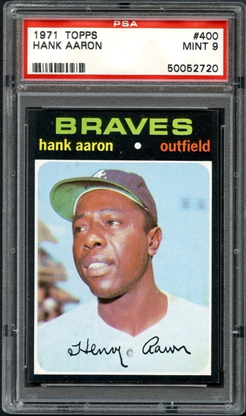 1971 Topps #400 Hank Aaron PSA 9 MINT