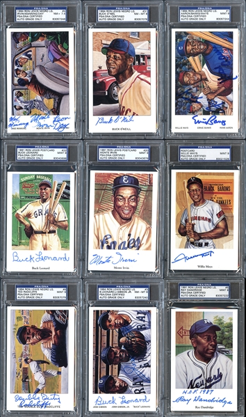 1991 & 1994 Ron Lewis Negro League Postcards Complete Sets Nearly All Autographed