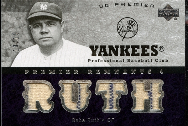 2007 Upper Deck Premier Remnants PR4-BR Babe Ruth Jersey Card 13/15