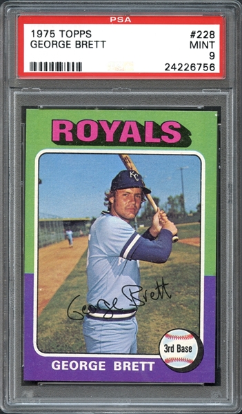 1975 Topps #228 George Brett PSA 9 MINT