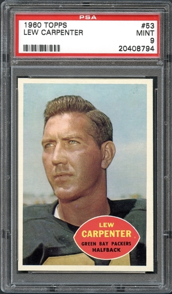 1960 Topps #53 Lew Carpenter PSA 9 MINT