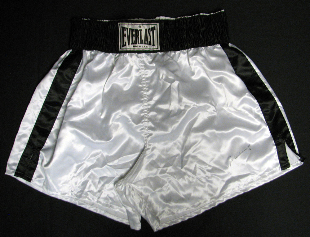 Lot Detail - Muhammad Ali Signed Boxing Trunks