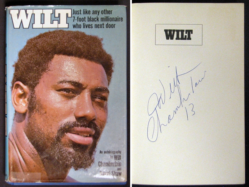 Wilt Chamberlain Signed Hardcover Book 