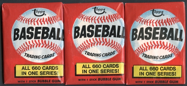 1974 Topps Unopened Packs Group of (3)