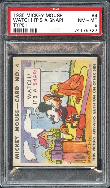 1935 Mickey Mouse #4 Watch! Its a Snap! PSA 8 NM/MT