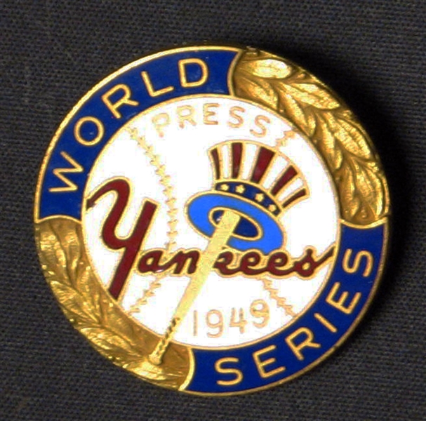 1949 New York Yankees World Series Press Pin