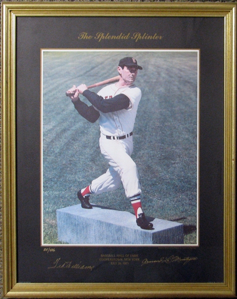 Ted Williams Signed Lithograph by Artist Armand La Montagne 25/406