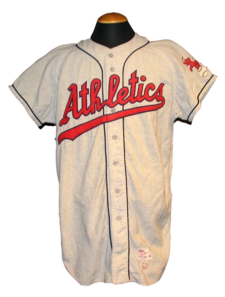 1960 Bob Grim/Dick Hall Kansas City Athletics Game-Used Flannel Jersey