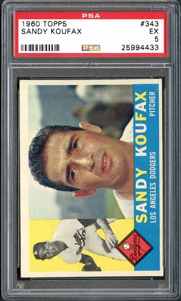 1960 Topps #343 Sandy Koufax PSA 5 EX