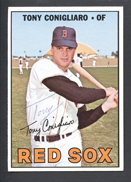 1967 Topps #280 Tony Conigliaro Autographed Card