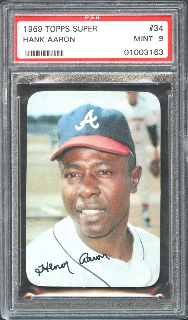 Lot Detail - 1969 Topps Super #34 Hank Aaron PSA 9 MINT