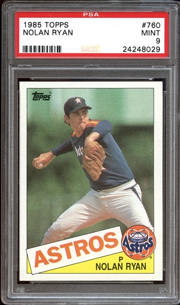 1985 Topps #760 Nolan Ryan PSA 9 MINT