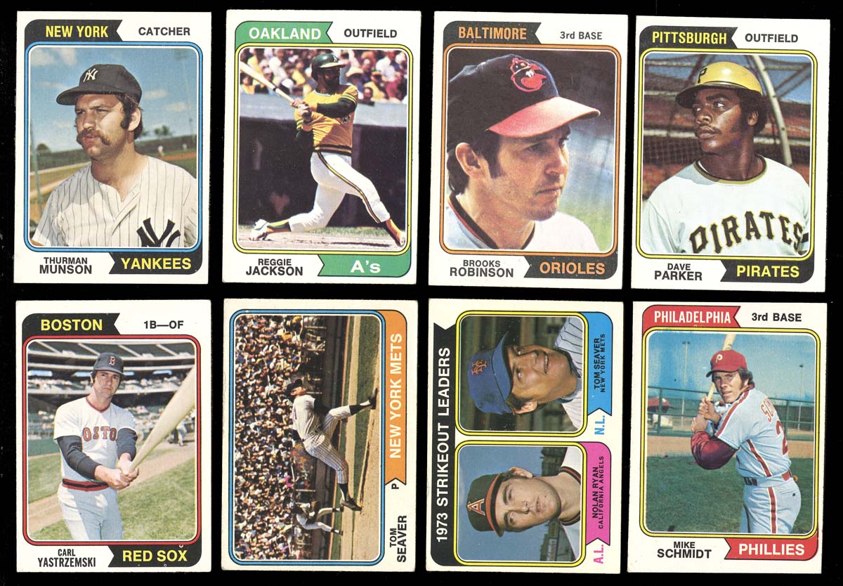 Lot Detail - 1974 Topps Partial Set (614/660) Plus Traded (33/40) and ...