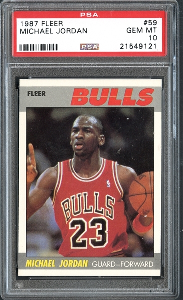 1987 Fleer #59 Michael Jordan PSA 10 GEM MINT