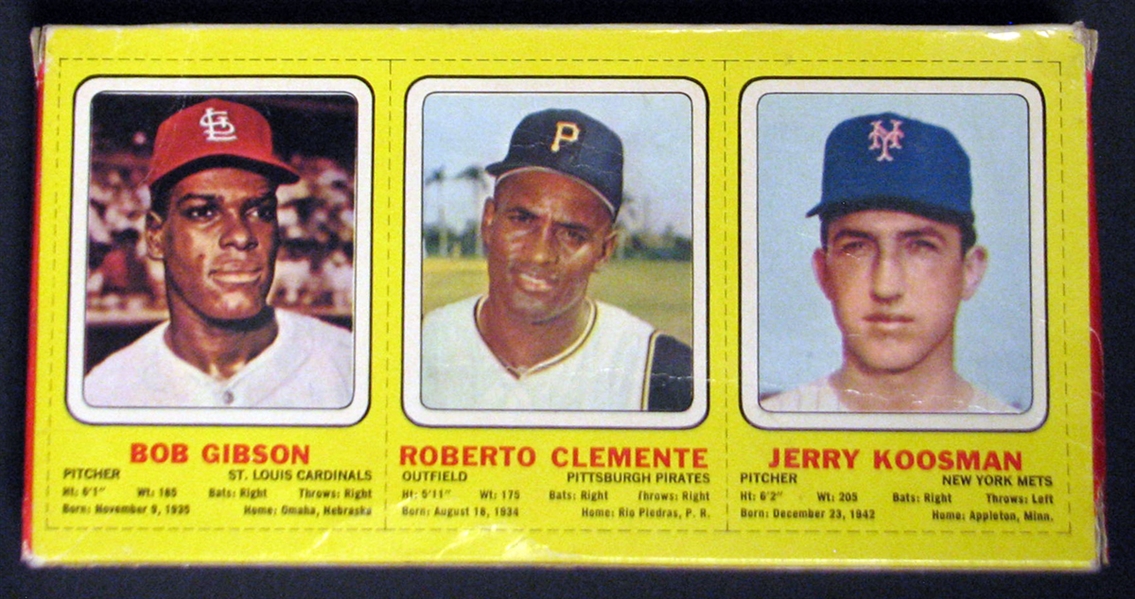 1969 Transogram Complete Three-Player Box with Gibson, Clemente and Koosman