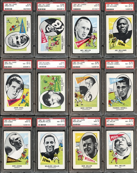 1961 Nu-Card Complete Set #5 Current Finest on PSA Set Registry with 8.49 GPA