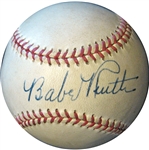 Gorgeous Babe Ruth Single-Signed Baseball 