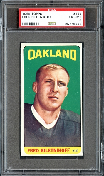 1965 Topps #133 Fred Biletnikoff PSA 6 EX/MT