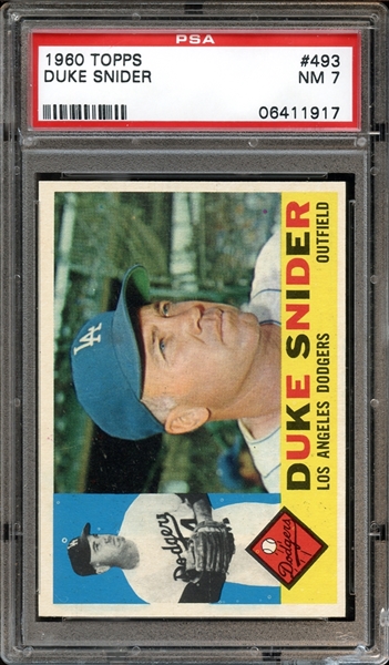 1960 Topps #493 Duke Snider PSA 7 NM