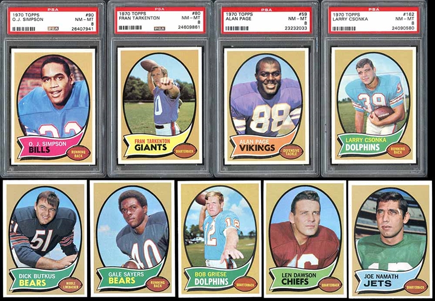 1970 Topps Football High Grade Complete Set