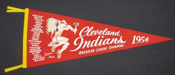 1954 Cleveland Indians "Dancing Warrior" Pennant