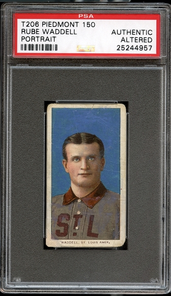 1909-11 T206 Piedmont 150/25 Rube Waddell Portrait PSA AUTHENTIC 