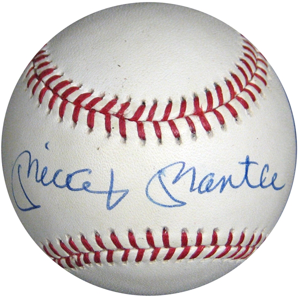 Mickey Mantle Single-Signed Baseball PSA/DNA 9