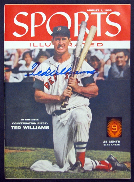 1955 Sports Illustrated Ted Williams Signed Green Diamond