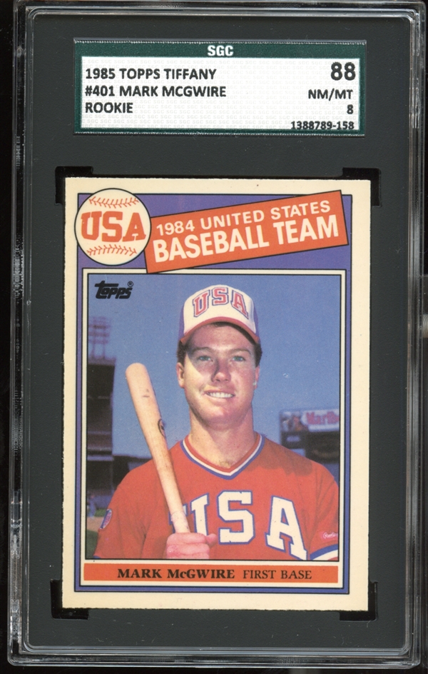 Lot Detail - 1985 Topps Tiffany #401 Mark McGwire SGC 88 NM/MT 8