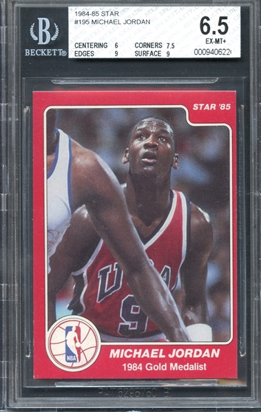 1984 Star Basketball #195 Michael Jordan Olympic BGS 6.5 