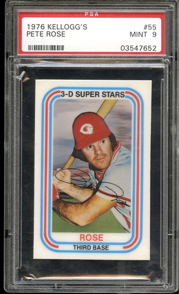 Lot Detail - 1976 Kellogg's #55 Pete Rose PSA 9 MINT