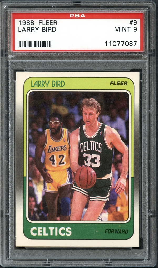 Lot Detail - 1988 Fleer #9 Larry Bird PSA 9 MINT