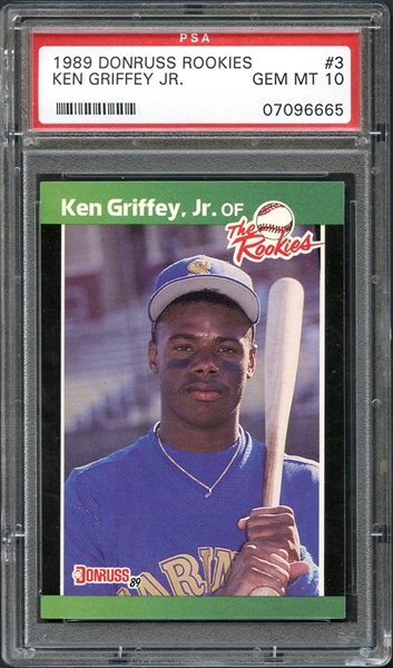 1989 Donruss Rookies #3 Ken Griffey Jr PSA 10 GEM MINT