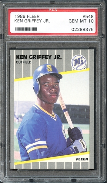 1989 Fleer #548 Ken Griffey Jr. PSA 10 GEM MINT