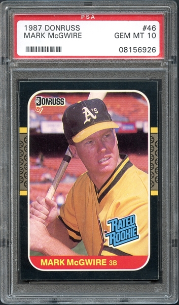 1987 Donruss #46 Mark McGwire PSA 10 GEM MINT