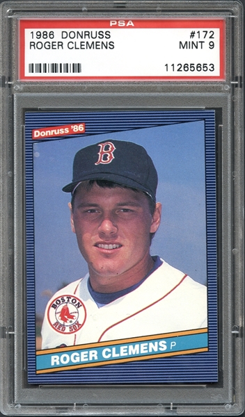 1986 Donruss #172 Roger Clemens PSA 9 MINT